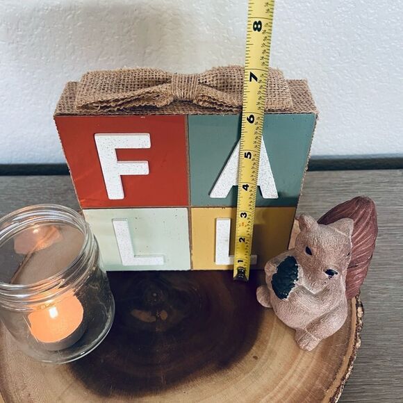 Fall Squirrel Centerpiece Table Decor Tray Set - Picture 3 of 3